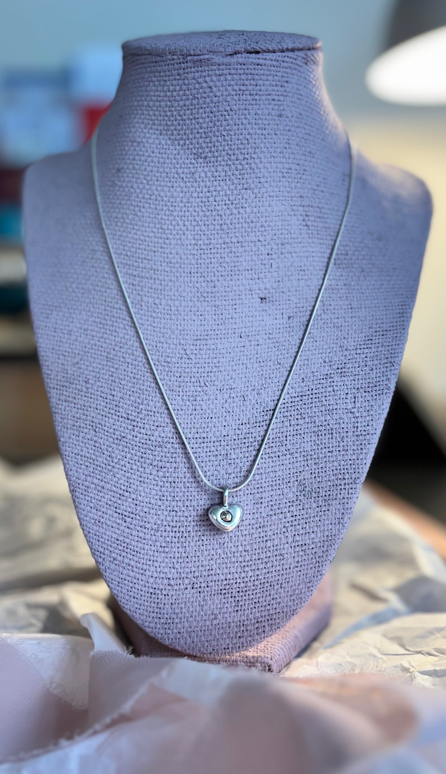 Pretty Heart with gold Nugget