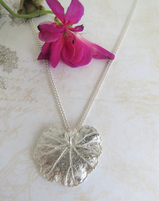 Geranium Leaf Necklace