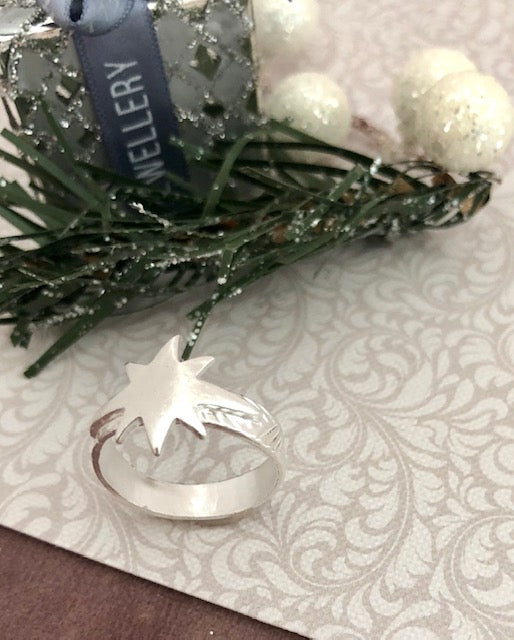 Silver Shining Star Ring