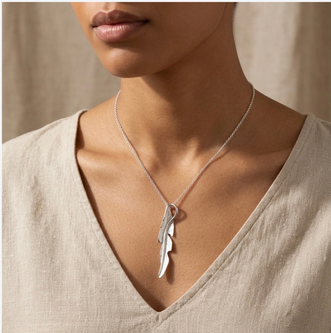 Falling feather Necklace