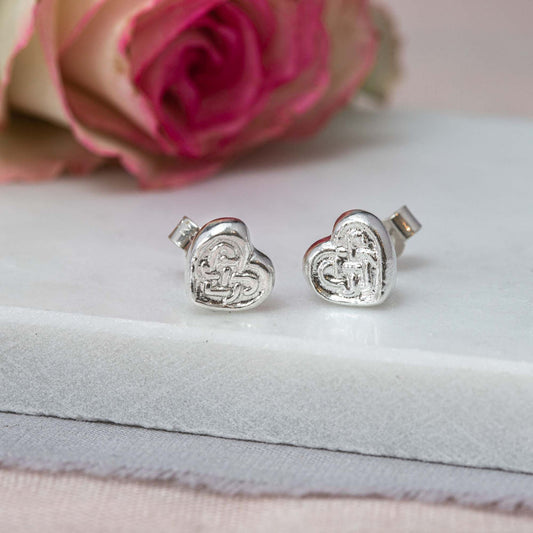 Celtic Knot Design in a Heart Earrings