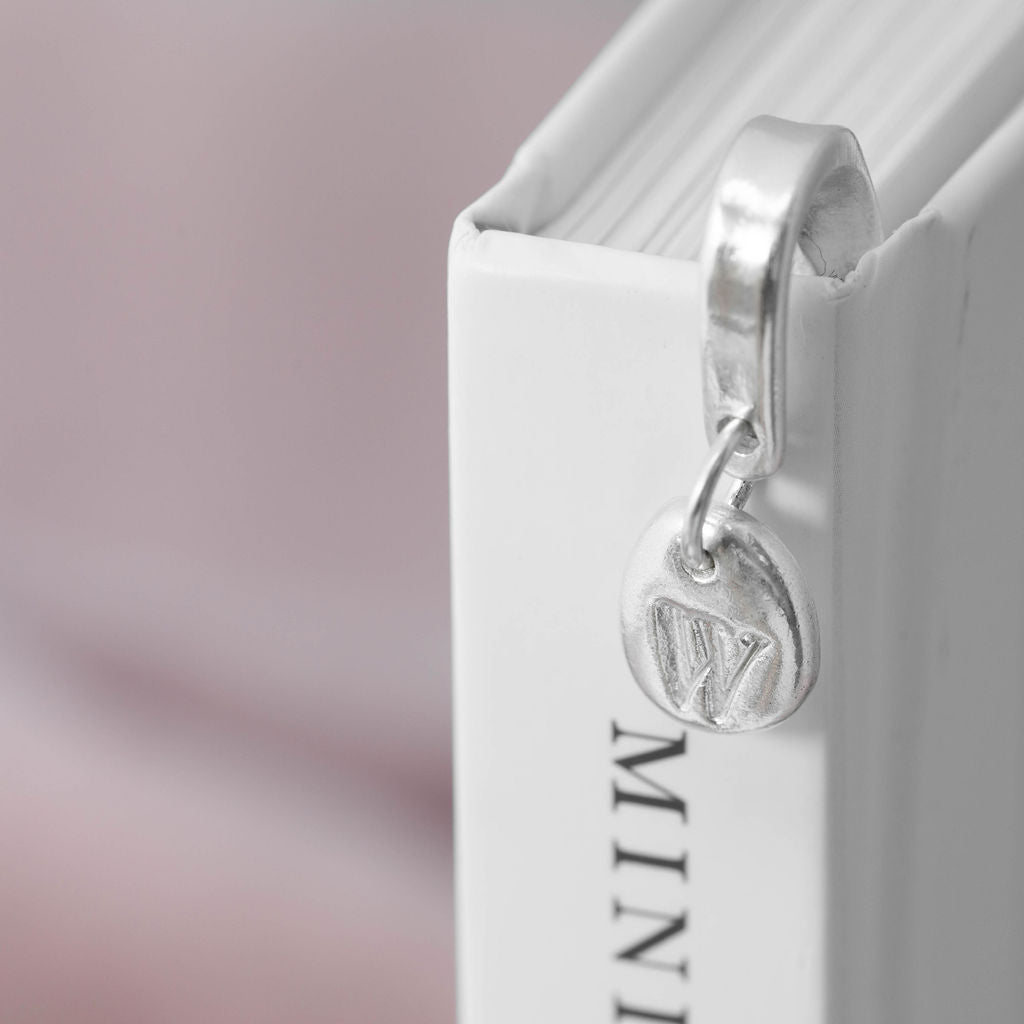 Silver Bookmark with Initial Charm